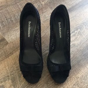 Enzo Angiolini Eamaxino Black Lace heels